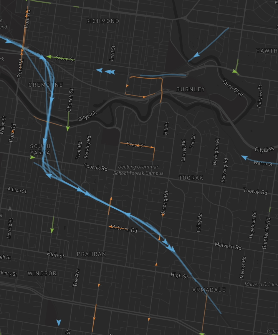 GPS interpolation cutting through buildings